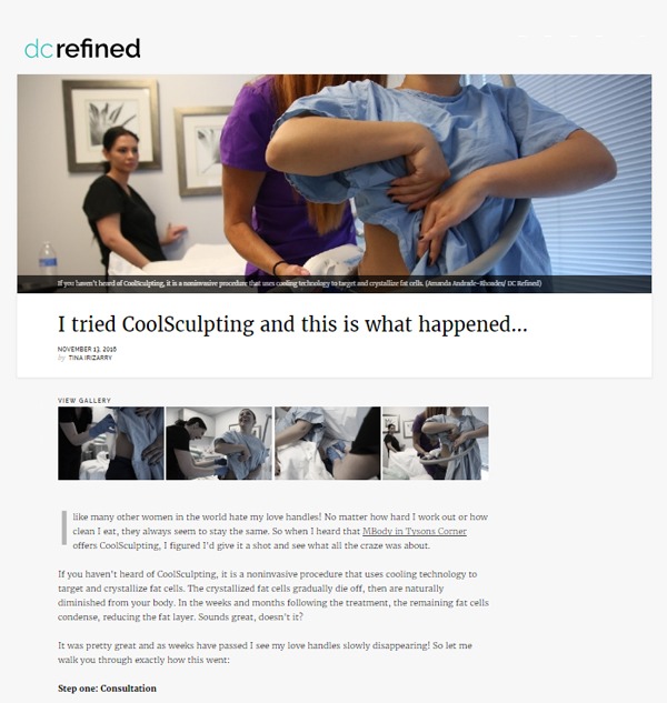 A patient&#8217;s step by step review of Coolsculpting at MBody